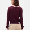 Cardigan din tricot cu cablu 100% bumbac
