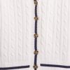 Cardigan din tricot cu cablu 100% bumbac