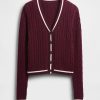 Cardigan din tricot cu cablu 100% bumbac