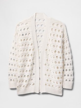 Cardigan Pointelle supradimensionat 100% bumbac