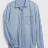 Cămașă clasică din denim din bumbac organic Cămașă clasică din denim din bumbac organic