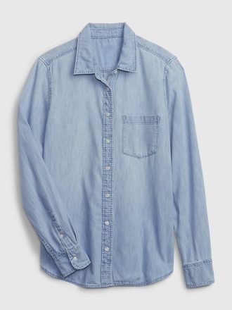 Cămașă clasică din denim din bumbac organic