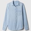 Cămașă clasică din denim din bumbac organic Cămașă clasică din denim din bumbac organic