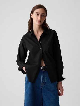 Cămașă clasică din poplin din bumbac organic