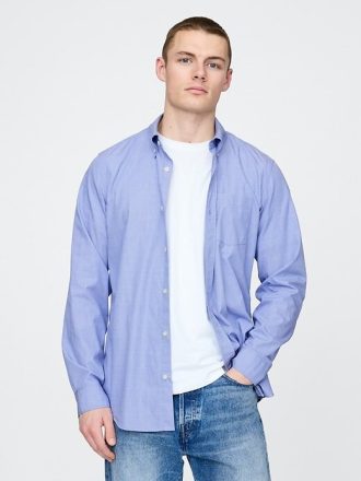 Cămașă clasică din poplin din bumbac organic