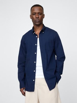Cămașă clasică din poplin din bumbac organic