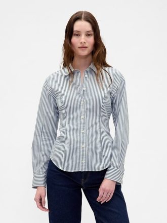 Cămașă clasică Dolman din poplin din bumbac organic