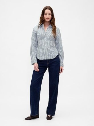 Cămașă clasică Dolman din poplin din bumbac organic