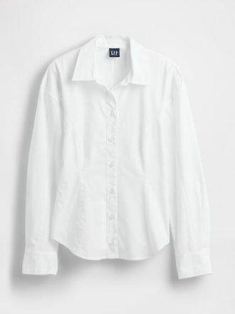 Cămașă clasică Dolman din poplin din bumbac organic