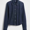 Cămașă crop de denim Cămașă crop de denim