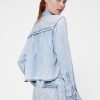 Cămașă crop din denim drapată GapStudio Cămașă crop din denim drapată GapStudio