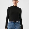 Cămașă Crop Modern Rib Mockneck Cămașă Crop Modern Rib Mockneck