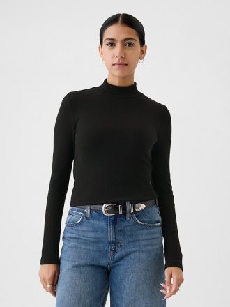 Cămașă Crop Modern Rib Mockneck
