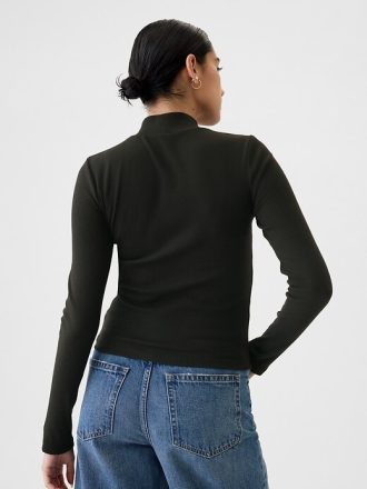 Cămașă Crop Modern Rib Mockneck