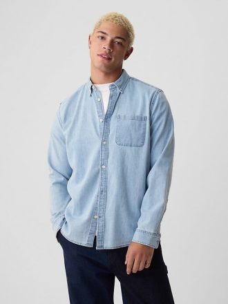 Cămașă de buzunar din denim