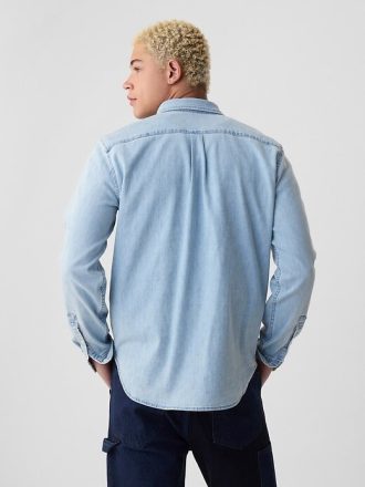 Cămașă de buzunar din denim