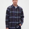 Cămașă de flanel relaxată din bumbac organic