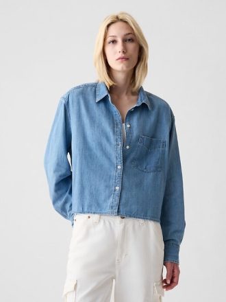 Cămașă Denim Crop