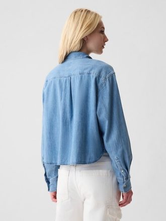 Cămașă Denim Crop