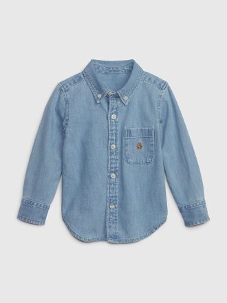 Cămașă denim pentru bebeluși și copii mici