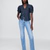 Cămașă din denim cu mâneci bufante Cămașă din denim cu mâneci bufante