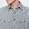 Cămașă mare cu dungi de denim Cămașă mare cu dungi de denim
