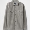 Cămașă mare cu dungi de denim Cămașă mare cu dungi de denim