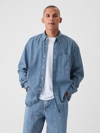 Cămașă mare din denim