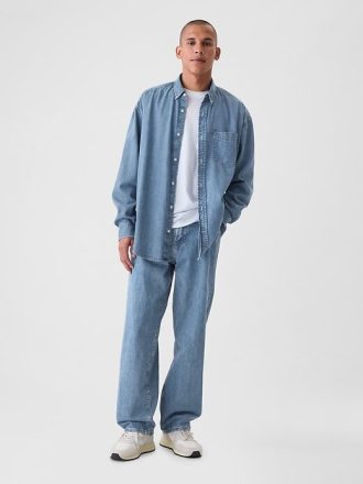Cămașă mare din denim