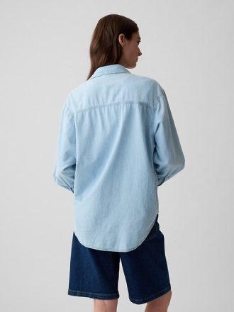 Cămașă mare din Denim Chambray