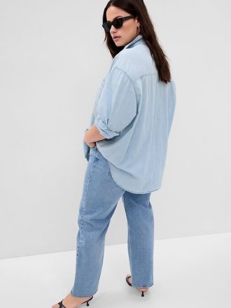Cămașă mare din Denim Chambray