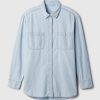 Cămașă mare din Denim Chambray Cămașă mare din Denim Chambray