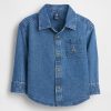 Cămașă mare din denim pentru bebeluși și copii mici Cămașă mare din denim pentru bebeluși și copii mici