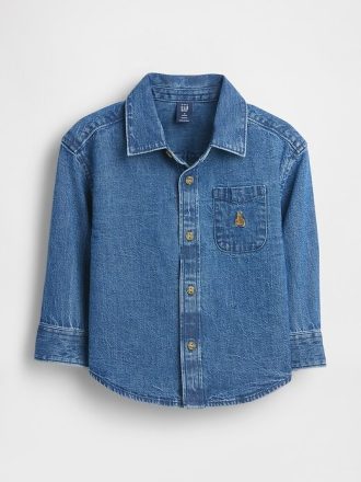 Cămașă mare din denim pentru bebeluși și copii mici