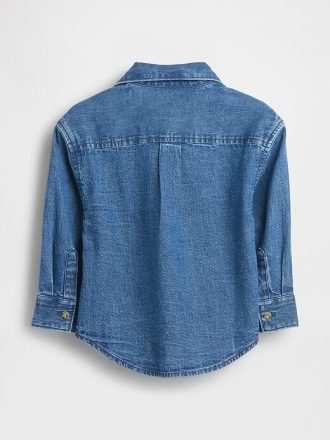 Cămașă mare din denim pentru bebeluși și copii mici