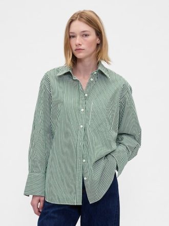 Cămașă mare din poplin din bumbac organic Cămașă mare din poplin din bumbac organic