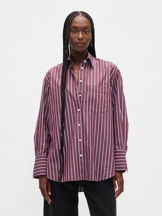 Cămașă mare din poplin din bumbac organic Cămașă mare din poplin din bumbac organic