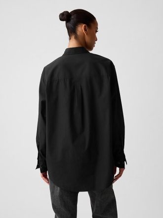 Cămașă mare din poplin din bumbac organic Cămașă mare din poplin din bumbac organic