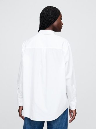 Cămașă mare din poplin din bumbac organic Cămașă mare din poplin din bumbac organic