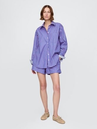 Cămașă mare din poplin din bumbac organic Cămașă mare din poplin din bumbac organic