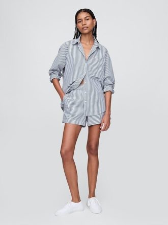 Cămașă mare din poplin din bumbac organic Cămașă mare din poplin din bumbac organic