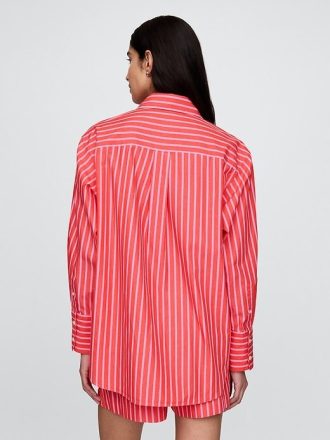 Cămașă mare din poplin din bumbac organic Cămașă mare din poplin din bumbac organic