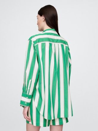 Cămașă mare din poplin din bumbac organic Cămașă mare din poplin din bumbac organic