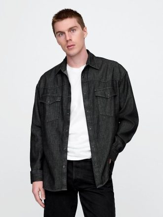 Cămașă mare Western denim