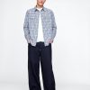 Cămașă occidentală din poplin din bumbac organic Cămașă occidentală din poplin din bumbac organic