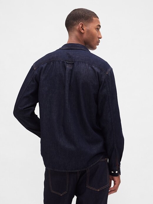 Cămașă relaxată UltraSoft Denim Cămașă relaxată UltraSoft Denim