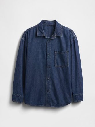 Cămașă supradimensionată din denim pentru copii Cămașă supradimensionată din denim pentru copii