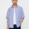 Cămașă supradimensionată din poplin din bumbac organic