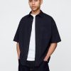 Cămașă supradimensionată din poplin din bumbac organic