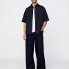 Cămașă supradimensionată din poplin din bumbac organic